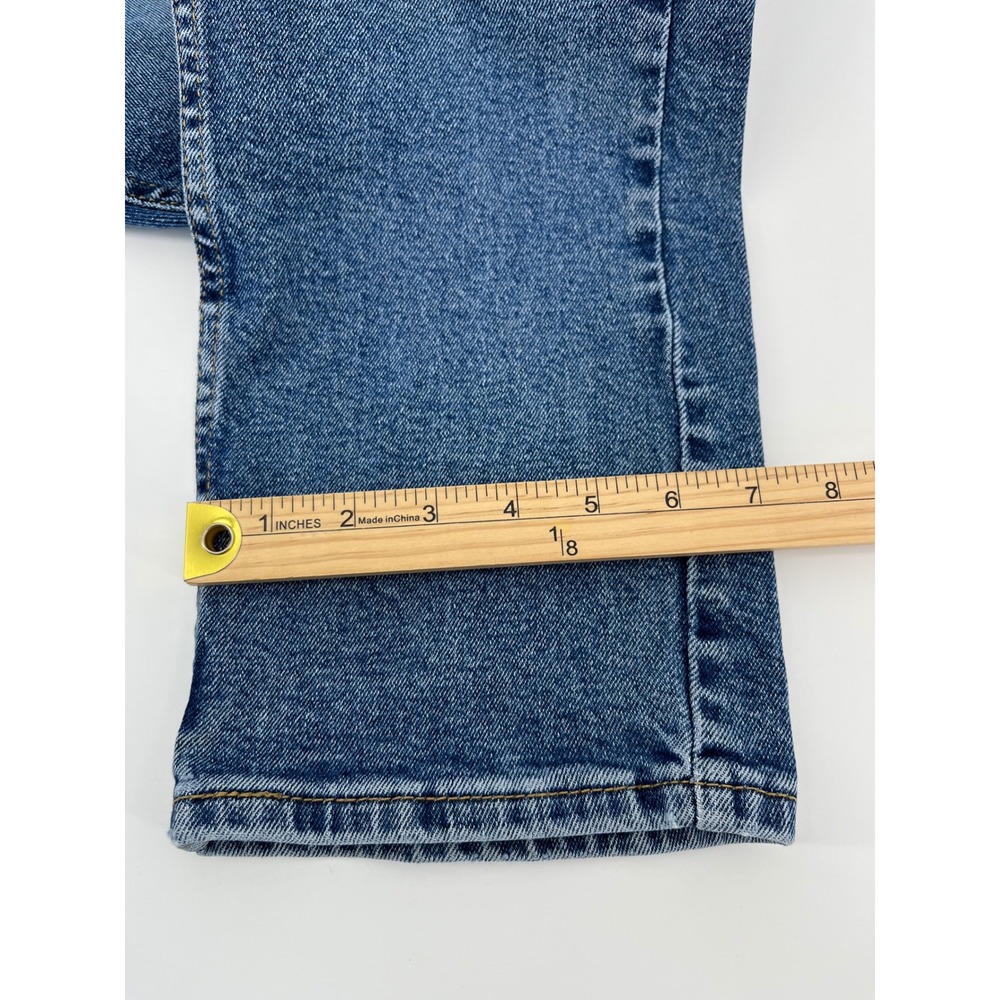Levi's 505 Regular Fit Jeans Mens W30 L30 Blue Medium Wash Straight Leg Denim - Picture 7 of 9
